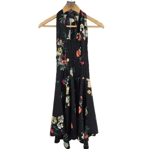 To‎ Love Halter Top Floral Midi Dress S/M - Picture 1 of 7